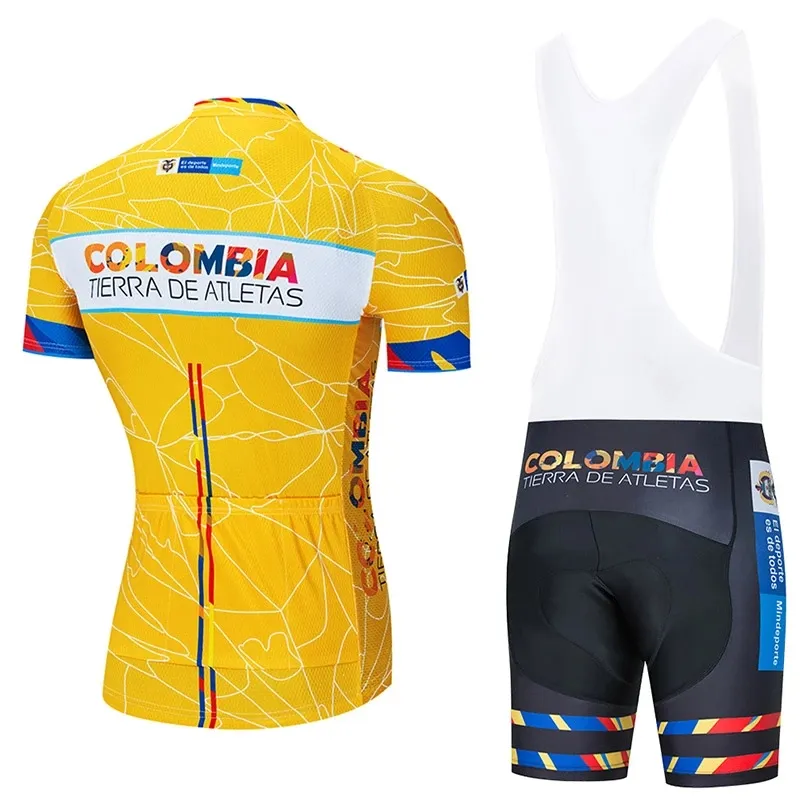 2022 Colombia Cycling Team Jersey Bike Shorts Bib Set Ropa Ciclismo Uomo MTB Shirt Summer Pro Ciclismo Maillot Bottom Clothing264i