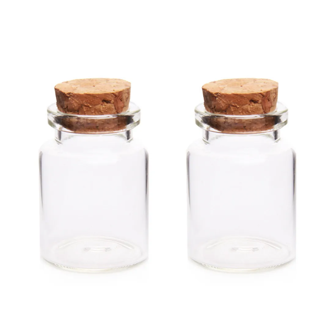 Nouveau / set 30 * 40mm 15ml mini bouteilles en verre bouteille vide échantillon bac de stockage pots avec bouchons en liège - transparent 210330