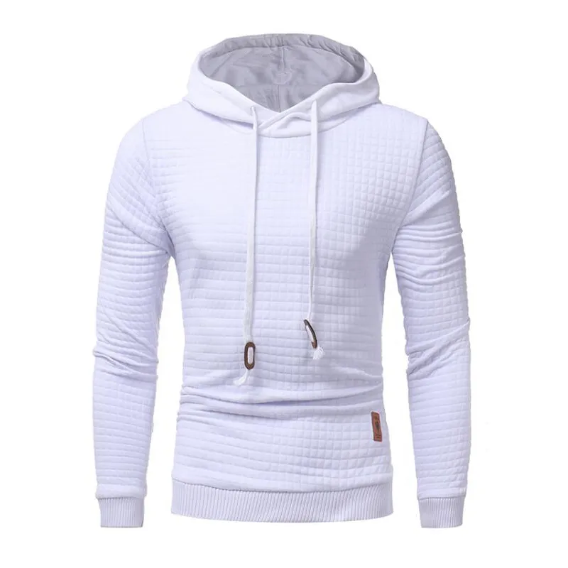 Hoodies Män Långärmad Casual Pullover Hooded Sweatshirt Mens Vit Hoodie Tracksuit Sweat Coat Sportkläder Plus Storlek S-3XL Siz