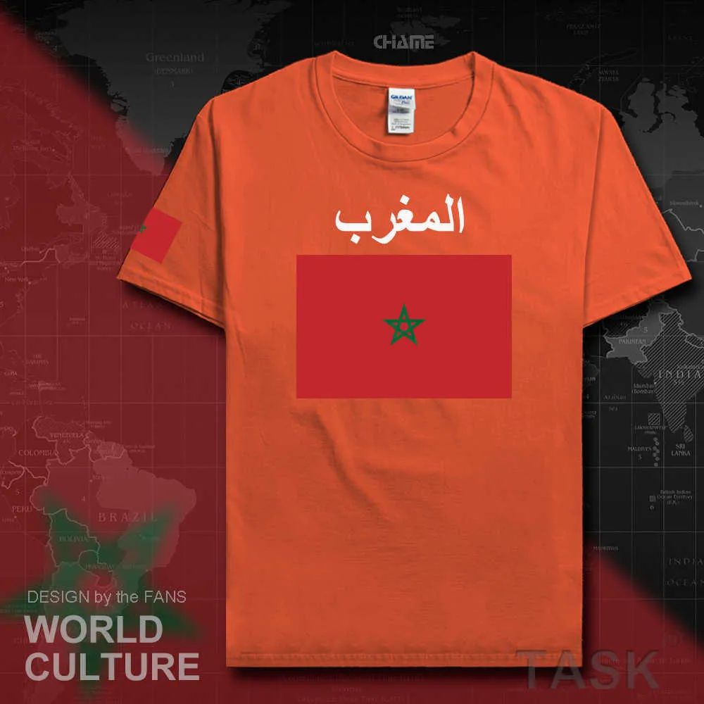 The Western Kingdom of Morocco Moroccan mens t shirts fashion nation tshirt team t-shirt sporting clothing tees country MAR X0621