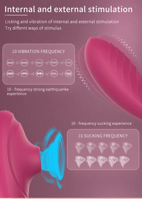 10 lägen Klitoralsugande Vibrator G Spot Clit Sucker Klitorisstimulator Par Dildo Sexleksaker Handla Kvinna för Kvinnor Vuxna 18 220303