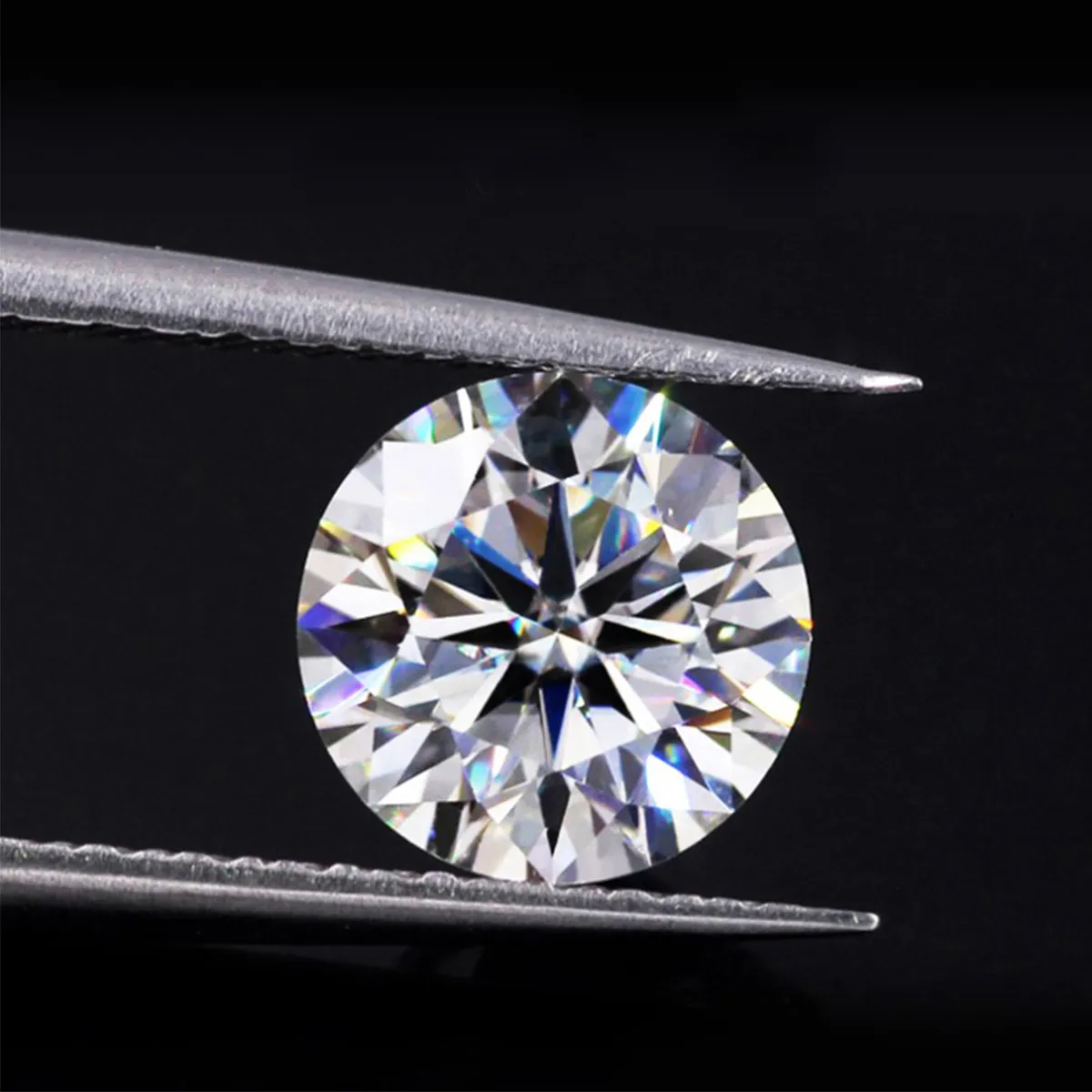 100% real solta pedras preciosas de pedra de moissanite g cor 0.2ct a 5ct laboratório cultivado diamante redondo forma indefinida para jóias diamante anel