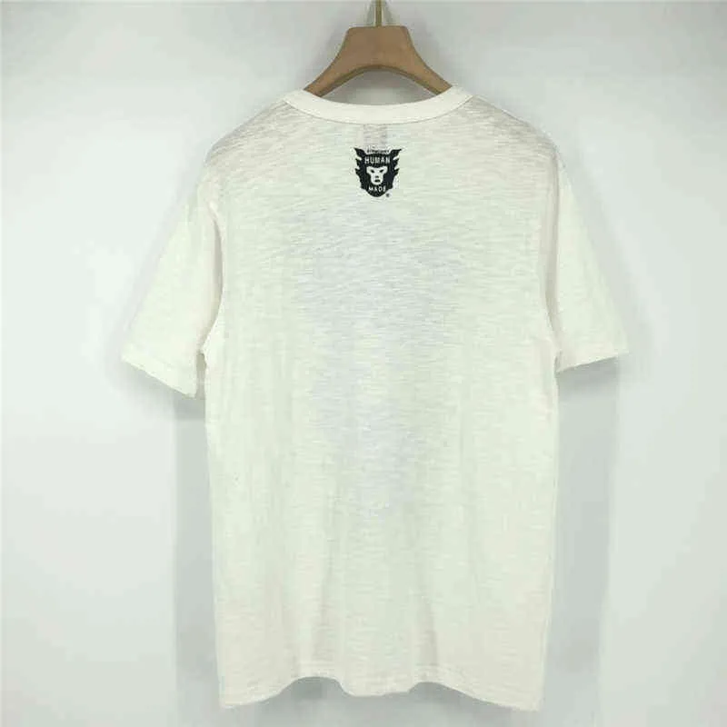 Eisbär Sbreathable Slub Cotton Human Made T Shirt Männer Frauen T-shirts Sommer Stil Top Tees Inside Tag G1207