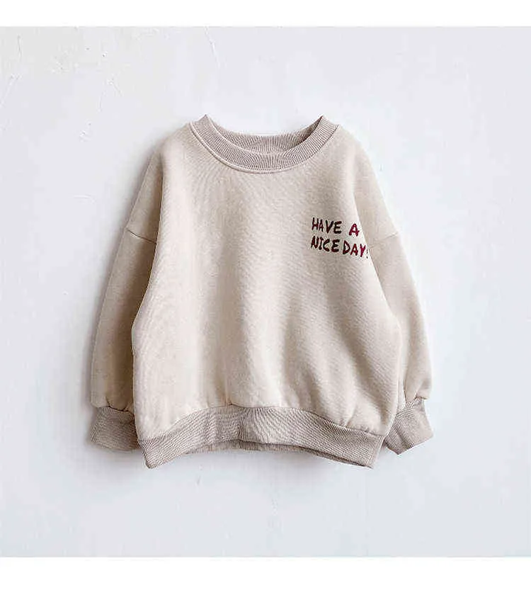 Children039s westerse stijl Koreaanse fleece kleding winter meisjes baby verdikte plus fluwelen letters katoen swea 2110297295917