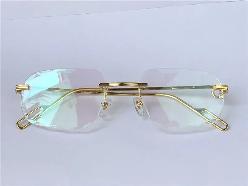 Óculos de sol feminino vintage piccadilly irregular óculos 0115 sem aro diamante corte lente retro moda design vanguardista uv400 luz c264t