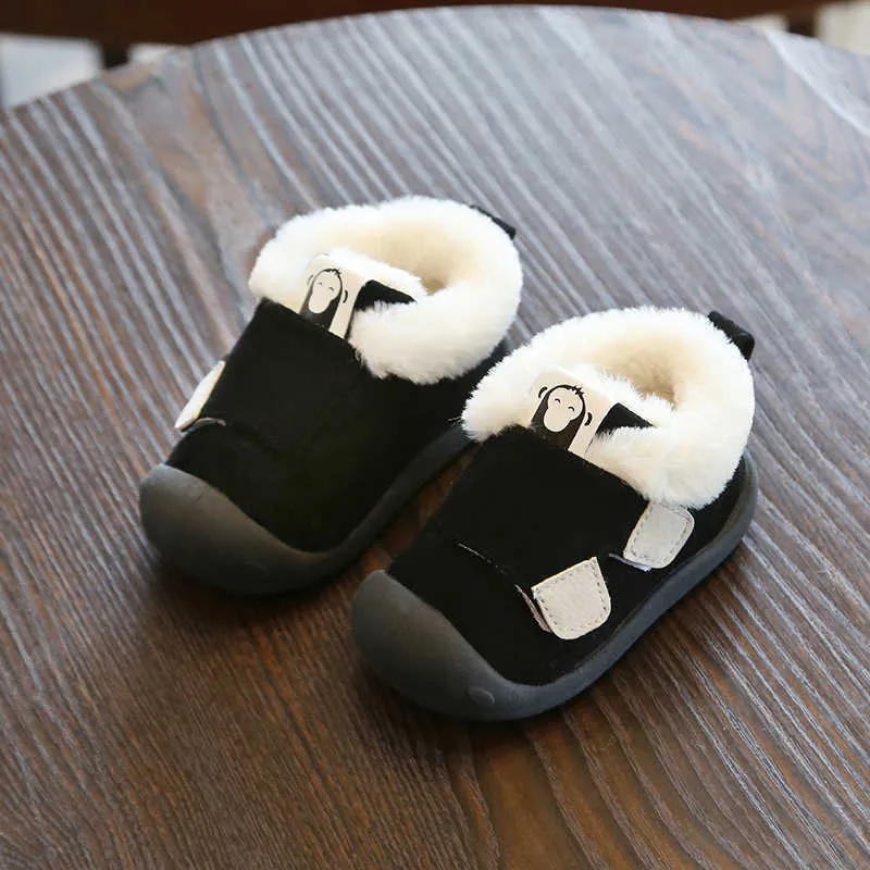 Hiver bébé bébé bottes bottes en peluche chaleureuse bébé fille garçons neige en plein air soft inférieur non-slip enfants chaussures 211022