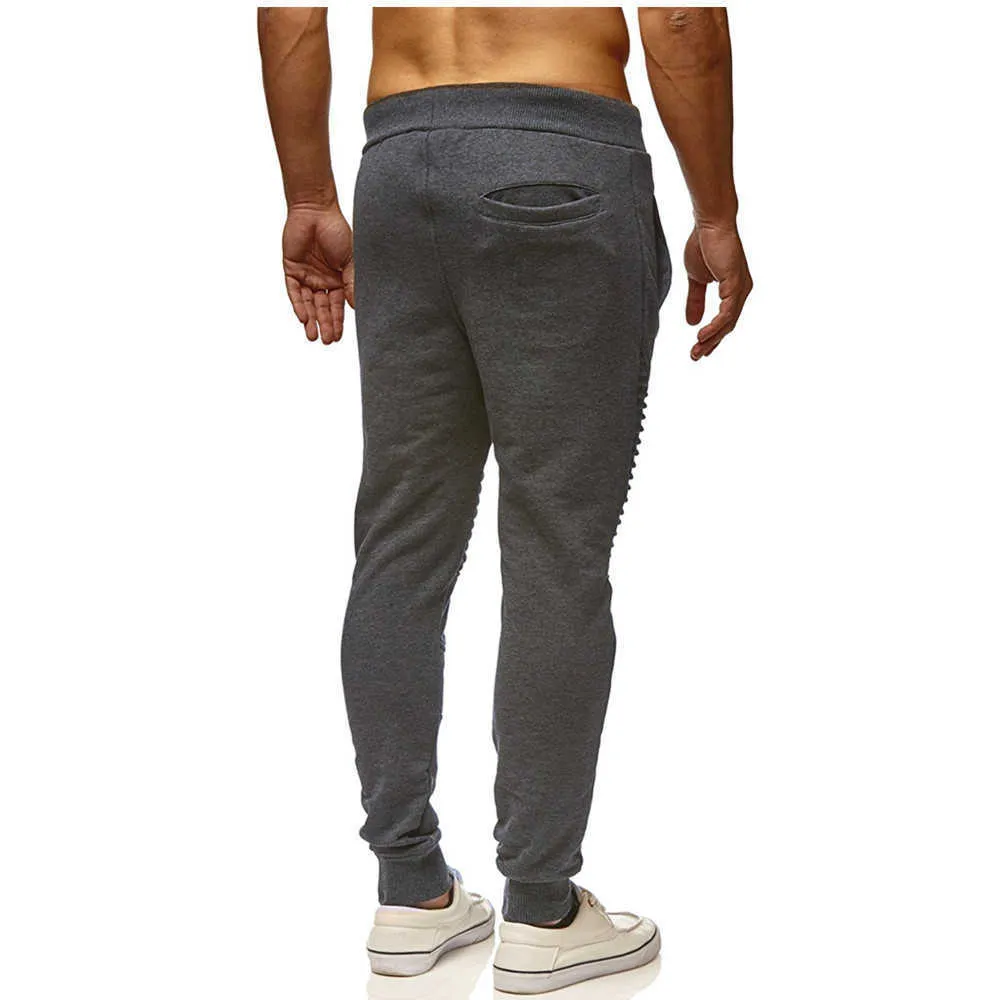 Nowa ulica męska moda spodnie męskie plisowane spódnicy casual spodnie codzienne joker spodnie dresowe Slim fit spodnie x0615