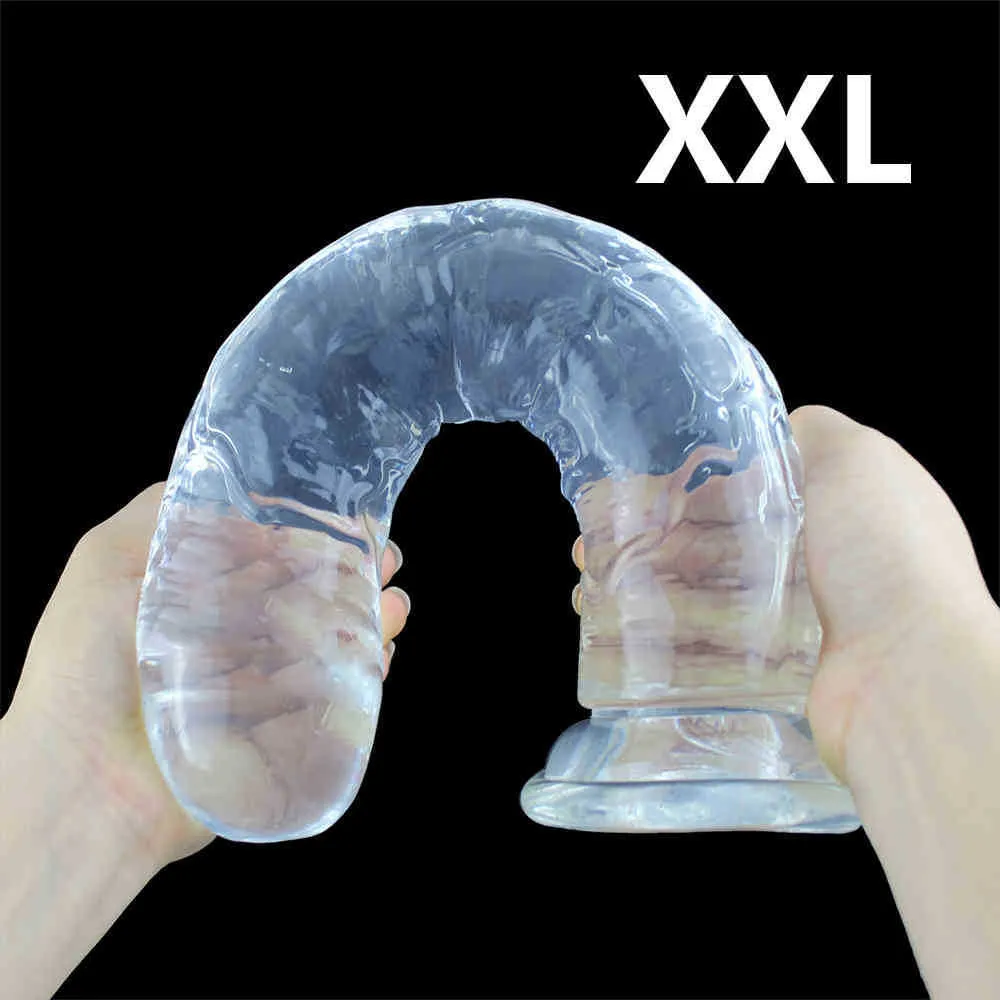 ADULTSHOP Speelgoed Enorme Dildo Voor Vrouwen Erotische Zachte Jelly Dildo Vrouwelijke Realistische penis Anale plug Sterke Zuignap GSpot Orgasme sho9936463