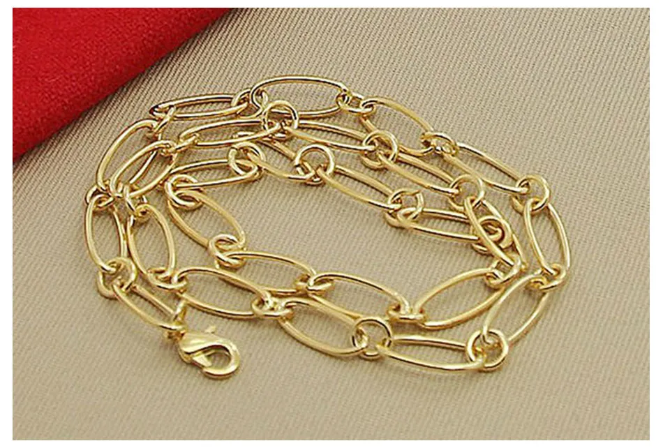 925 Серебряные Золотые Цепочки цепи Ожерелья для Женщин Мода Ювелирные Изделия Аксессуары