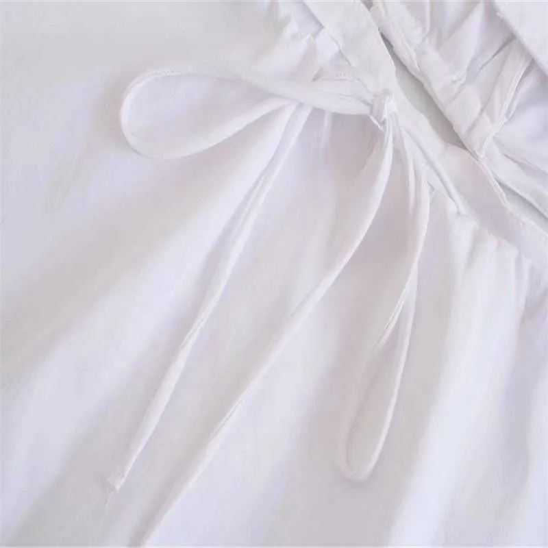 Sexy Cut Out White Lato sukienka Kobiety Krótki Rękaw Wrap Mini Beach Suknie Chic Back Otwarcie Side Zip Ruching Dress 210602