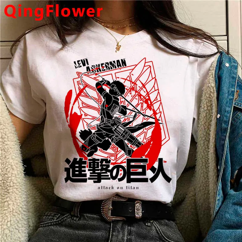 Anime Final Season Attack na Titan T Shirt Mężczyźni Kawaii Topy Tytan Atak T-shirt Shingeki No Kyojin Harajuku Tshirt Mężczyzna X0621