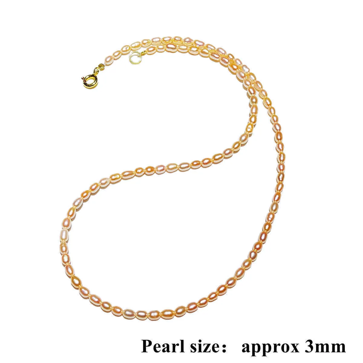 Lii Ji-gargantilla de perlas reales de 3-4mm para mujer, collar Invisible de Plata de Ley 925, regalo de San Valentín