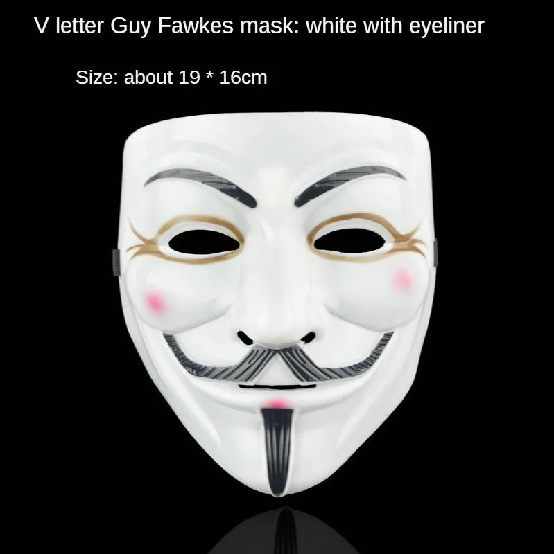 Film V pour Vendetta Team Halloween Cosplay masque en plastique horreur adultes enfants accessoires de jeu de rôle cadeau 6531407