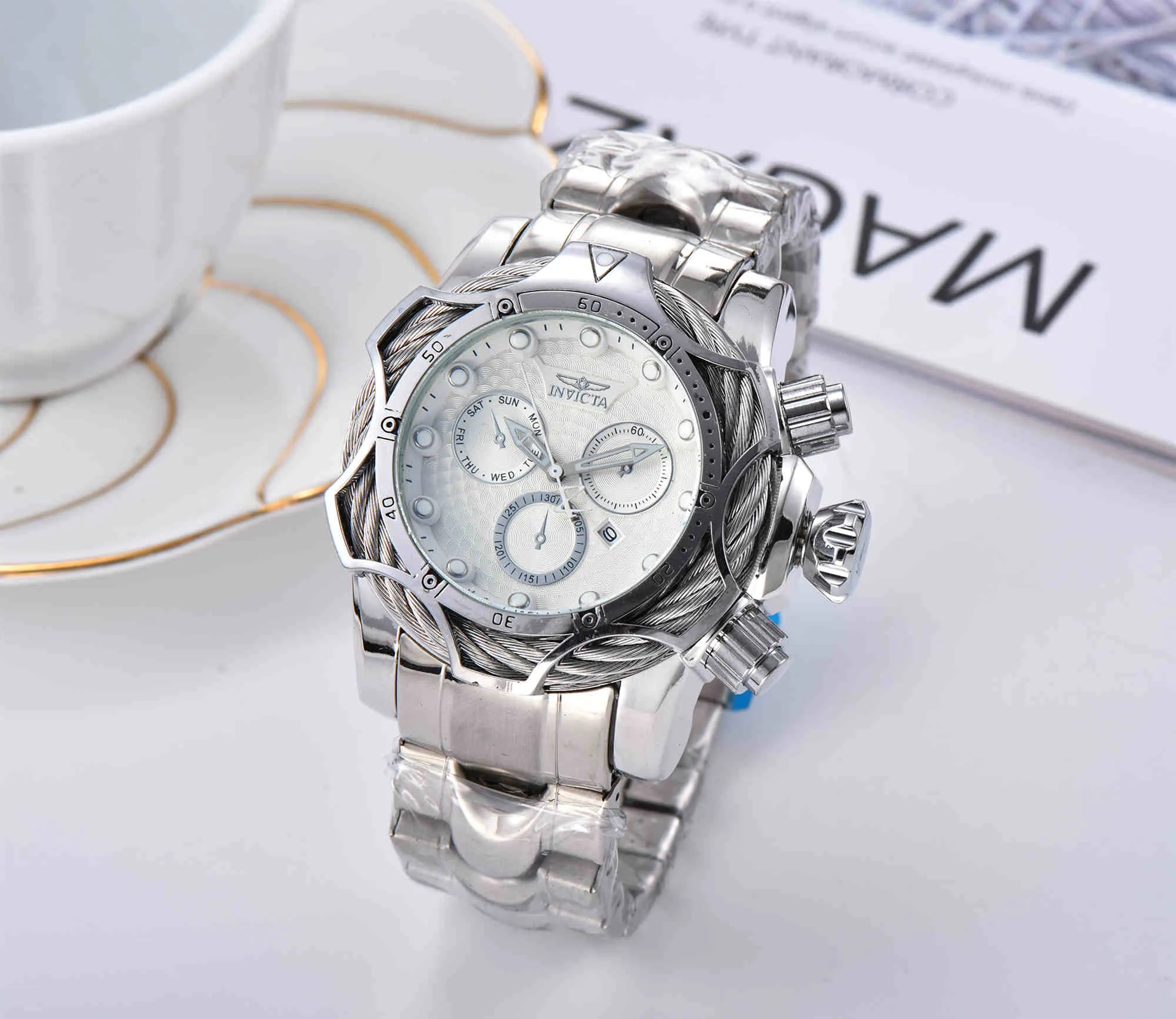 2020 Verkauf von INVICbes-Uhren, Herrenuhr, klassischer Stil, großes Zifferblatt, automatisches Datum, modische Roségolduhr, Uhren von marca310p