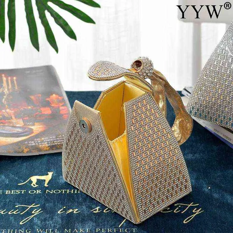 Вечерние сумки Pyramid Charpesmall клатч с золотыми стразами S роскошные свадебные муфты формальные сумки вечеринки платье кошелек 220314