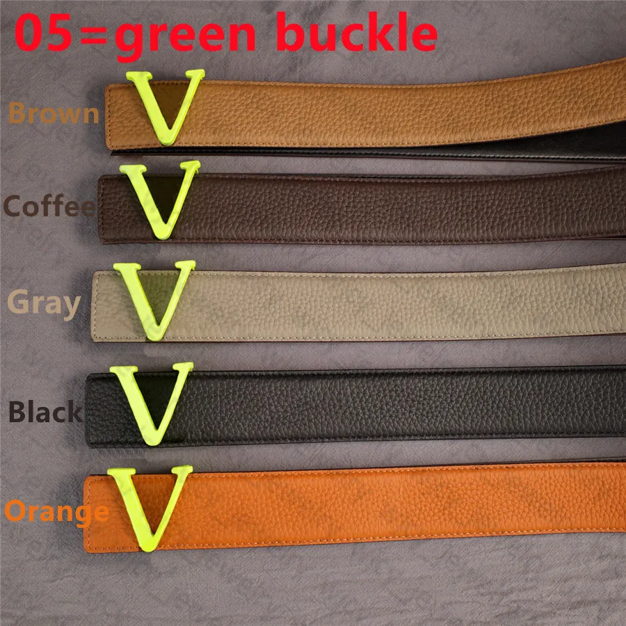 Mode Gürtel Breite 3 8 cm Casual Leder 5 farbe Schnalle Gürtel Kollokation für Männer Frau Top Qualität2892