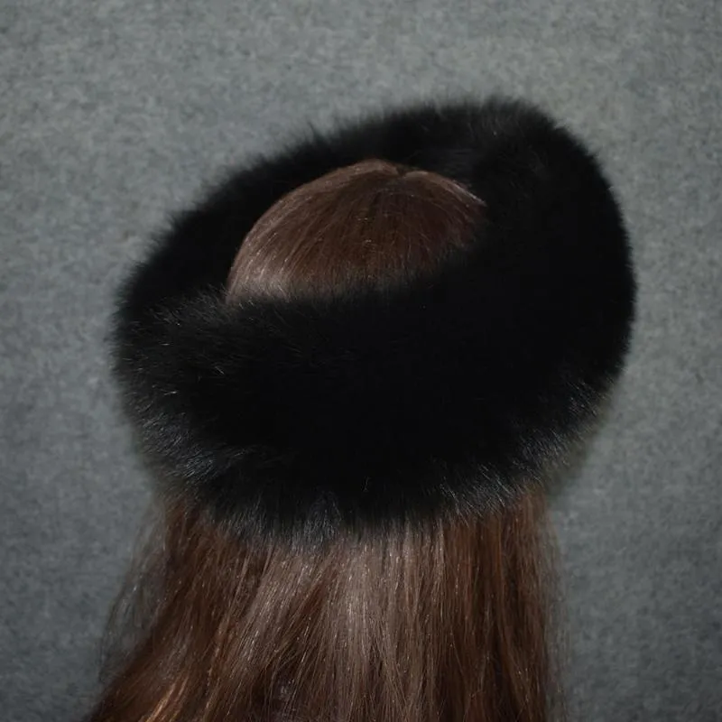Sra. Minshu La cabeza de piel de piel de piel entera del cierre de la banda para la cabeza de la cabeza de las bufandas de ala calentadora de invierno258y