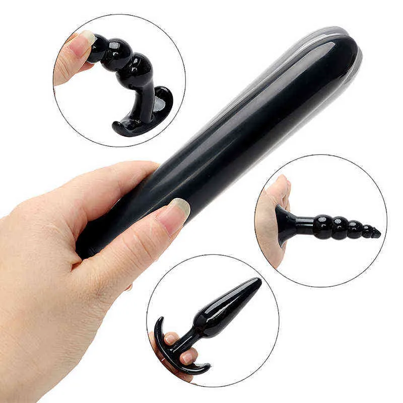 Cockrings 2021 7 stycken / set analproppskombination vibrator pärla butt Clitoris stimulator sexleksaker för kvinnor produkter 1124