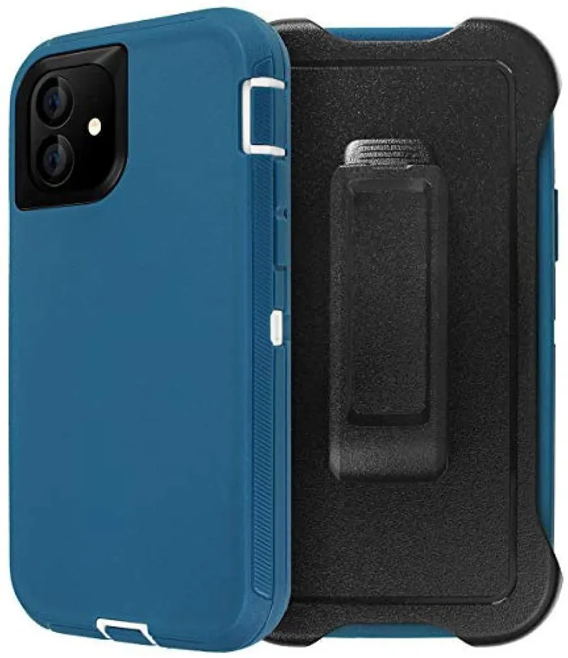 حافظة فاخرة Defend لهاتف iPhone14PROMAX 14PRO 14 14PLUS 13PROMAX 13PRO 13 12 ProMax 3 in 1 ShockProof Cover Outdoor Rugged BOX Case with Clip