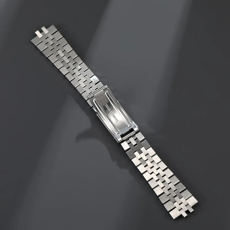 Bracelets de montre 18mm 19mm 20mm solide en acier inoxydable extrémité incurvée bracelet de jubilé adapté pour 217w