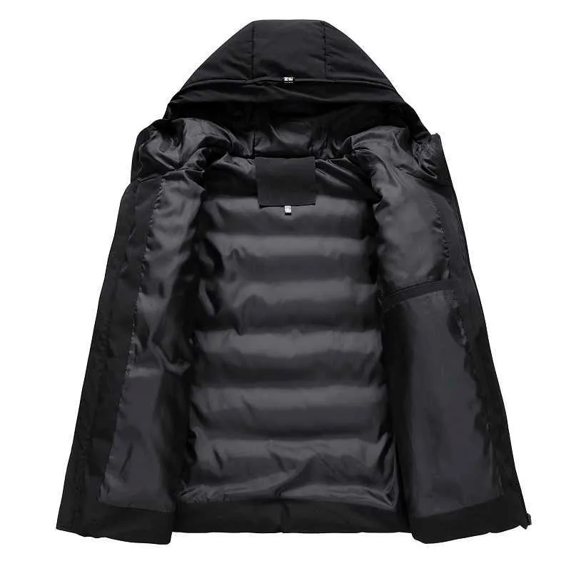 Män vindtät hatt parkas jacka män vinter märke avslappnad varm tjock vattentät jacka parkas kappa män hösten outwear 211023