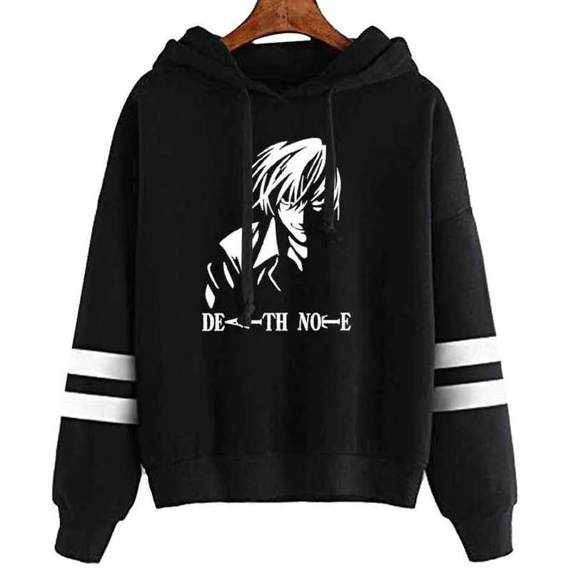 Anime Death Note Hoodies Streetwear Fashion Lose Cartoon Japan Hoodie Sweatshirt Unisex Hoodie Männer Frauen H1227