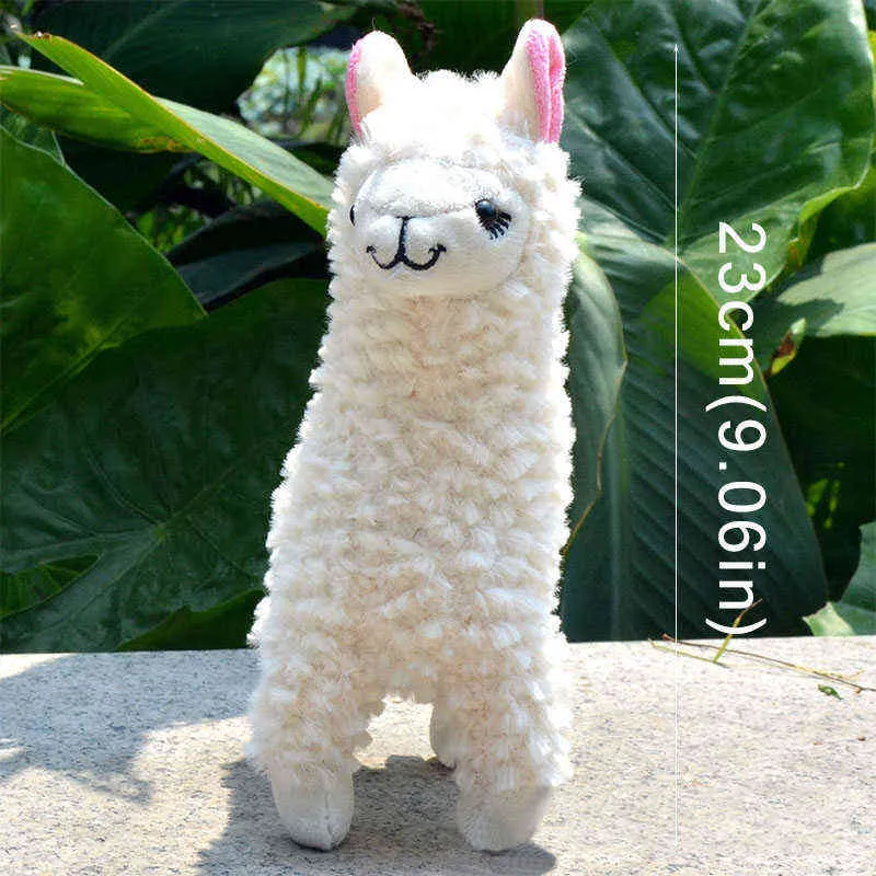 23 cm alpaca llama knuffels voor kinderen schattige gevulde dier poppen zachte kinderen speelgoed cadeau kinderen kamer decor y211119