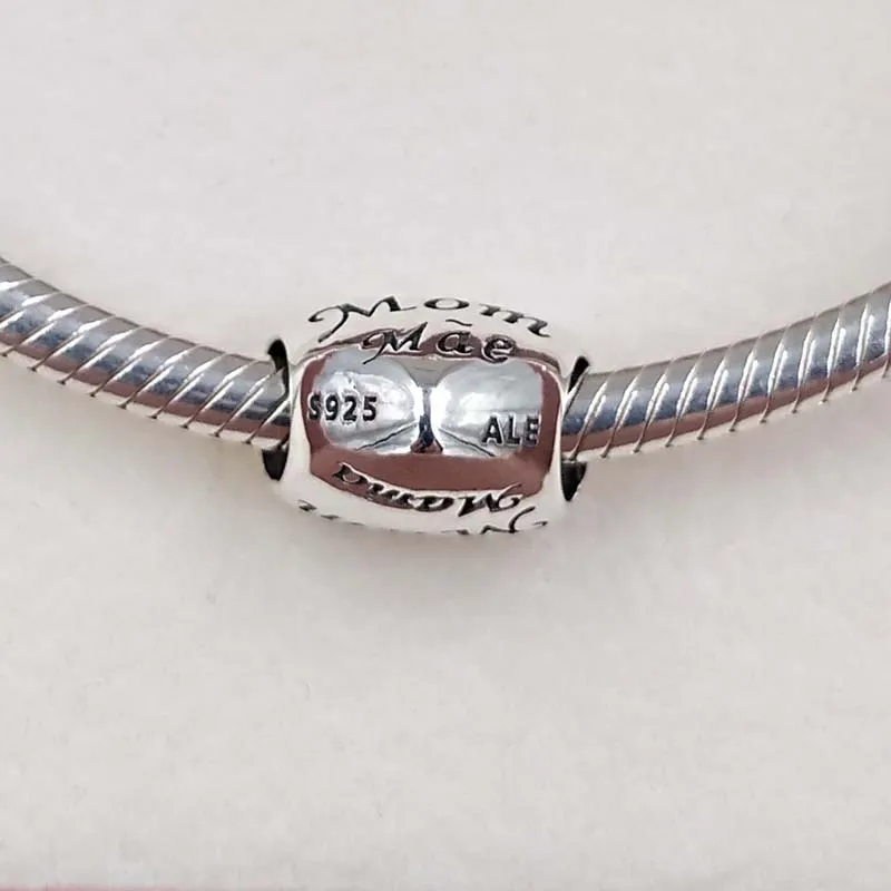 DIYチャームハロウィーンビーズのための宝石類の母親の母親が母親の母親Pandora Sterling Silver Love Braceletセット女性の男性チェーンビーズのネックレス確認ギフト791112