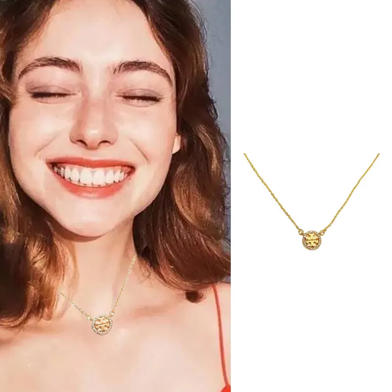 Новые ювелирные изделия, легкие, роскошные, простые, круглые, универсальное модное ожерелье с инкрустацией, женское 039s Gift8304075