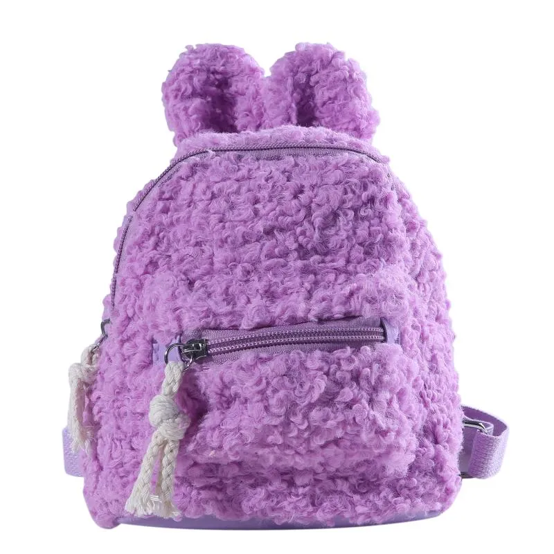 Borse da scuola Zaino in peluche bambini Zaino carino asilo Borsa asilo invernale in pile caldo Zaino da viaggio all'aperto ragazze dei ragazzi298V