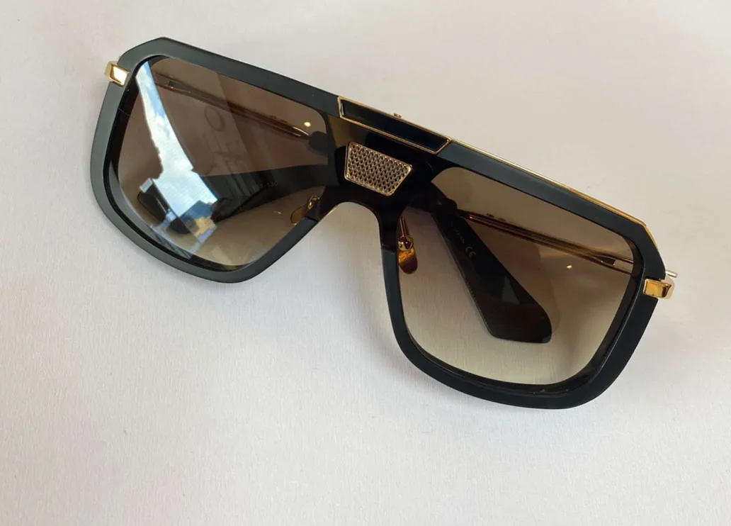 Shield Pilot-Sonnenbrille EIGHT Goldd Green Shaded des lunettes de soleil Herrenmode-Sonnenbrillen mit Box248j