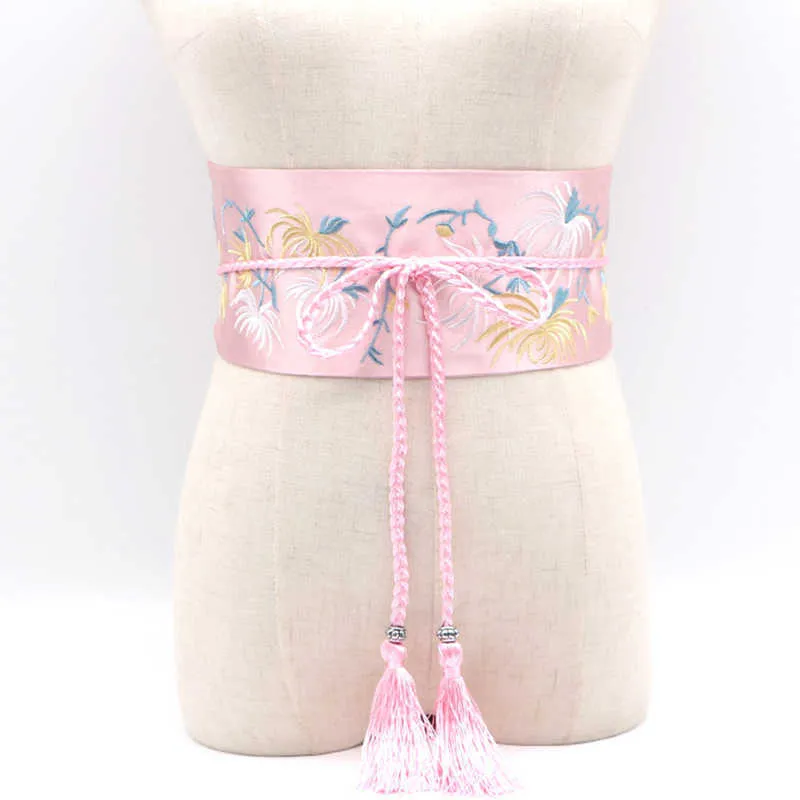 女性の日本の伝統的な衣料品ワイストバンドヴィンテージファッションプリント浴衣帯サッシ衣類アクセサリーG1026