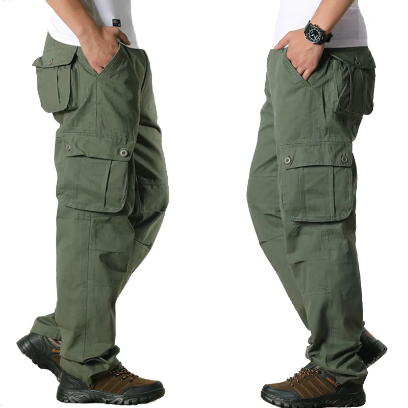 Styles militaires hommes pantalons multi-poches sport joggeurs Streetwear armée droite pantalons longs Cargo pantalons pantalons décontractés pour hommes vêtements