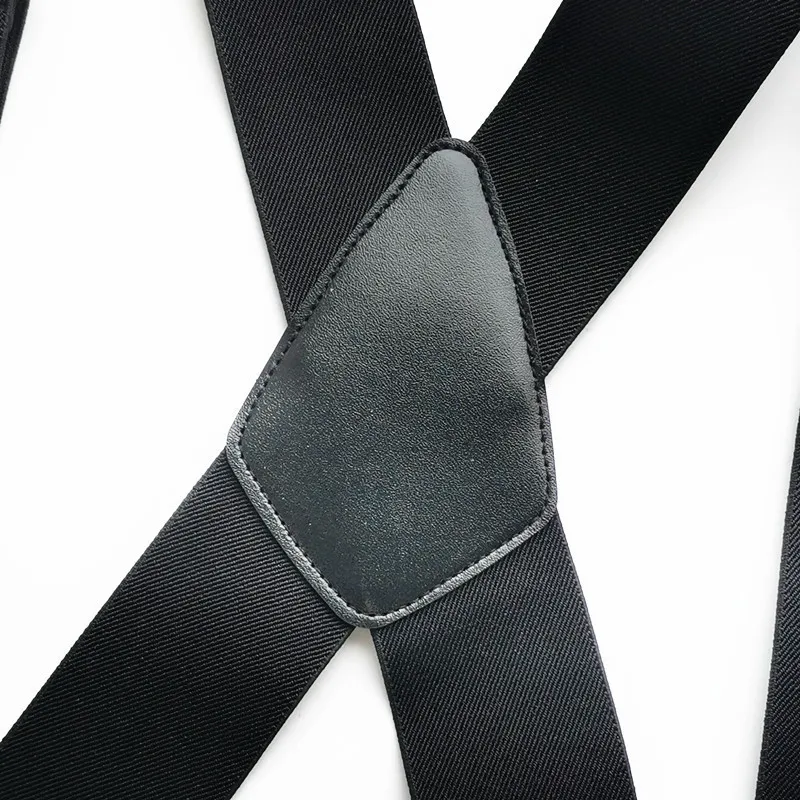 Bretelles pour hommes, grande taille 50mm de large, haute élasticité réglable, 4 Clips solides, bretelles robustes X dos pour pantalon, 5 couleurs 225b