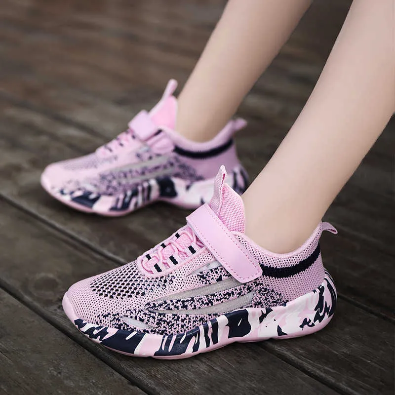 Scarpe bambini Maglia Estate Bambini Ragazzi Ragazze Sport Sneakers neonati traspiranti Fondo morbido antiscivolo Casual 211022