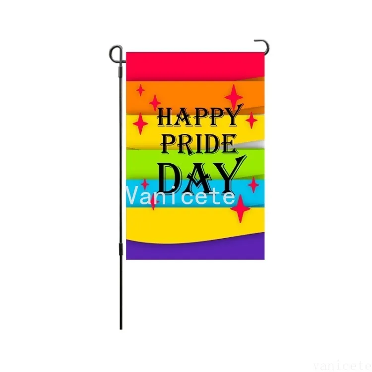 Regenbogen-Flaggen-Banner, 30 x 45 cm, LGBT-Gay-Flaggen, Polyester, Gay-Gartenflagge, Heimdekoration, Partyzubehör, auf dem Seeweg T2I52509