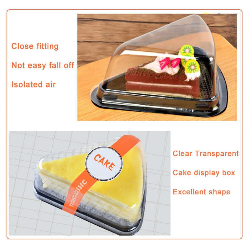 Clear Cupcake Packaging Box Scatole bomboniere torta nuziale Cheesecake Sand Box Container Decorazioni feste cupole 210724