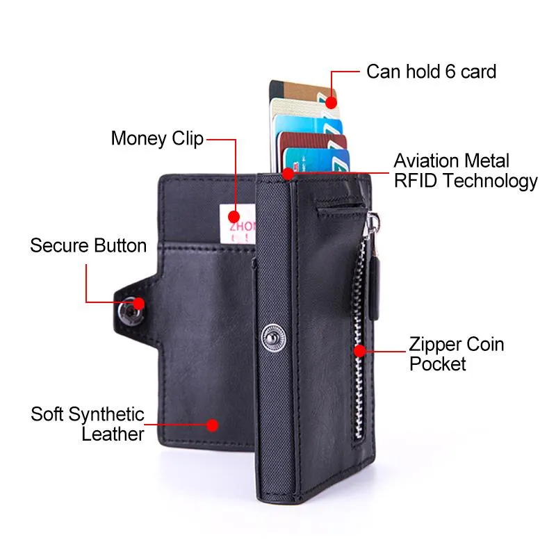 RFID fibra de carbono masculino portador de moedas bolsa de dinheiro saco masculino billfold mini slim ridge homem magic vollet walet wallets1228d