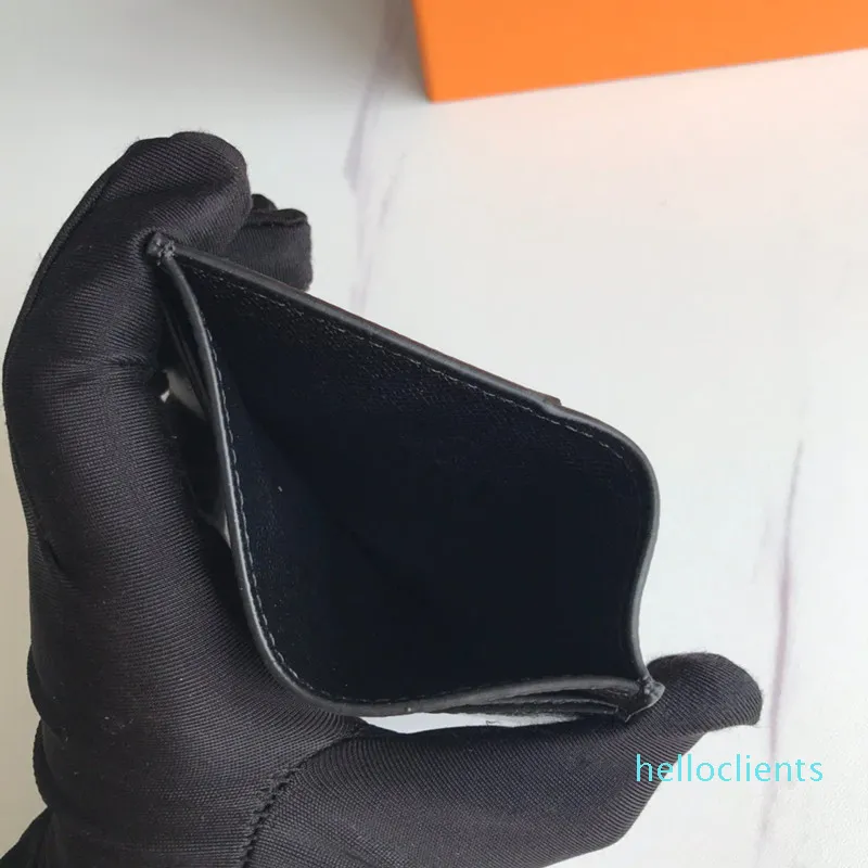 Klassiska män kvinnor mode brun blomma rutig svart rutig kreditkortshållare mini liten plånbok praktisk smal bank269l