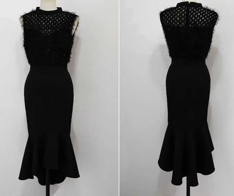 vestiti da partito sottili del fodero di Dres della sirena senza maniche delle donne sexy eleganti di estate Vestidos 210531