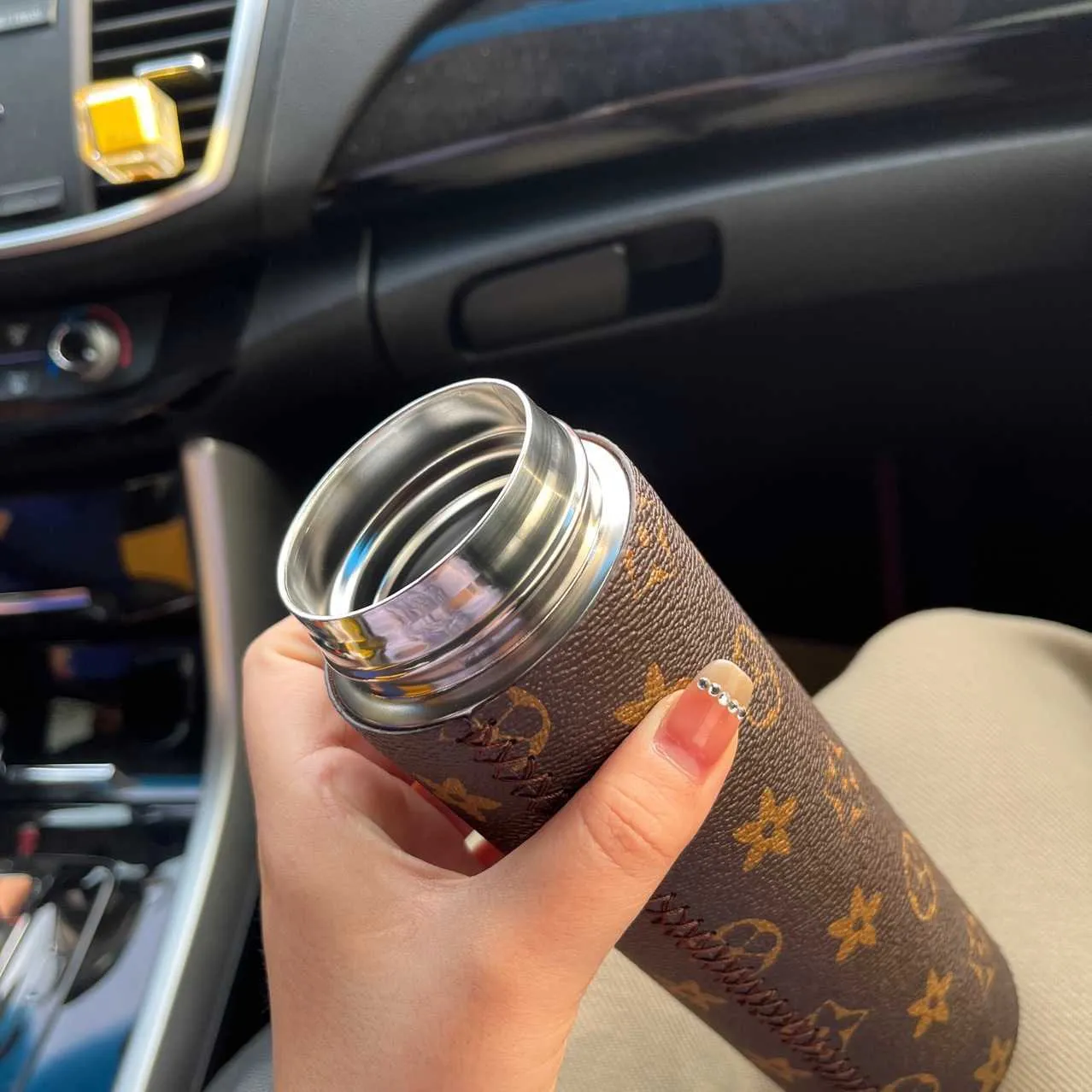 40oz Edelstahl Thermosbecher mit Griff Vakuum Kaffee Tumbler Tasse Tragbare  doppelschichtige Auto Kaffeetasse Reise Wasserbecher