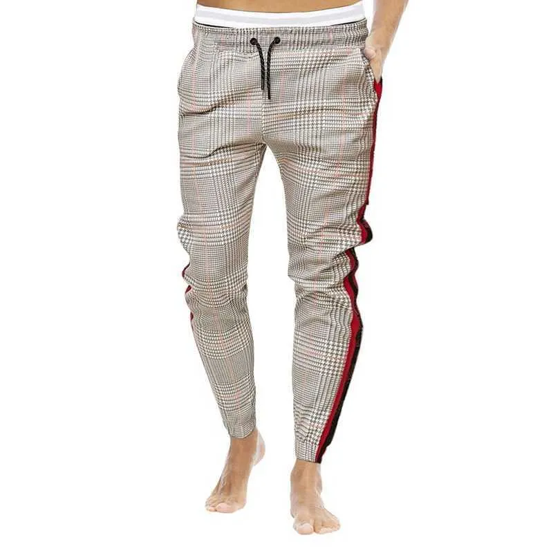 2021 chaud hommes Plaid pantalon coupe ajustée taille moyenne pantalon classique Vintage hommes affaires décontracté crayon pantalon formel pantalon Y0811