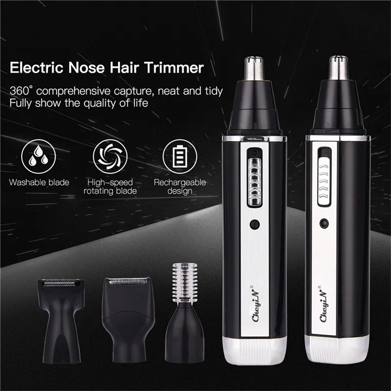 Tondeuse électrique professionnelle 4 en 1 pour hommes, rasoir Rechargeable pour le nez et les oreilles, coupe les tempes, outils de soins personnels S36