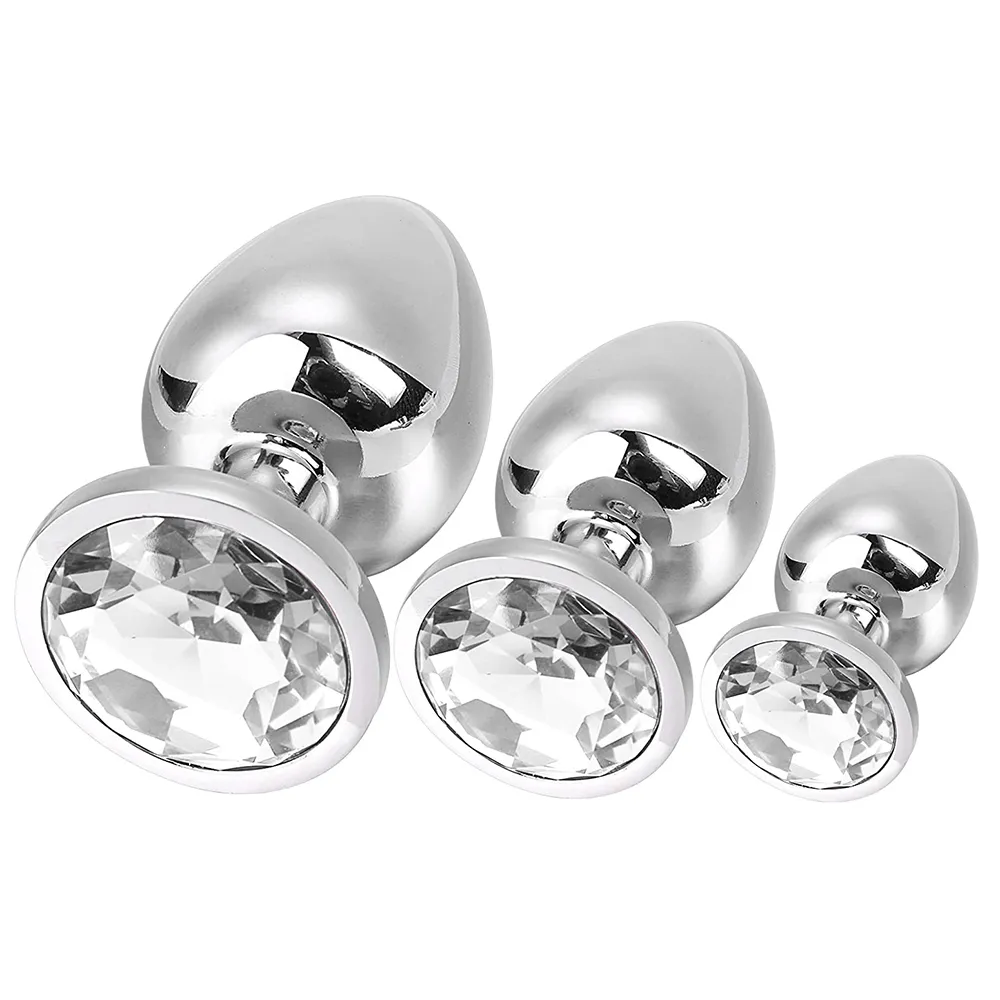 Giocattoli anali coppie Gay Men Butt Plug Suit Metal Trainer Crystal SM Regalo di genere femminile e maschile