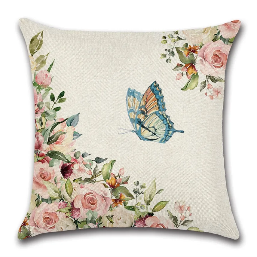 Весенняя цветочная бабочка подушка для летних блайкс -цветов
