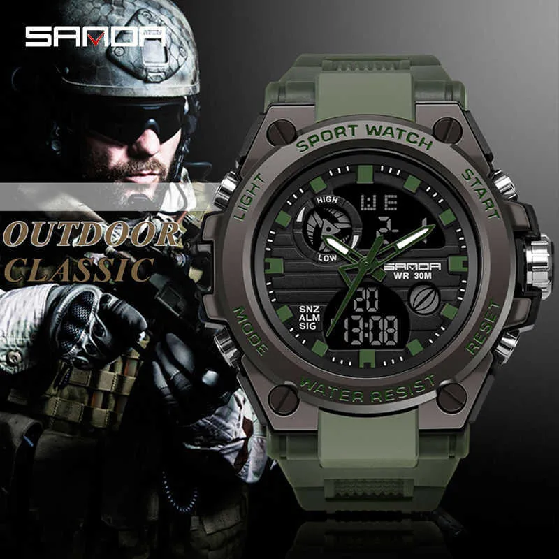 Sanda g Stil Männer Digitale Uhr Shock Militär Sport Uhren Wasserdichte Elektronische Armbanduhr Herren Uhr Relogio Masculino 739 Q02032