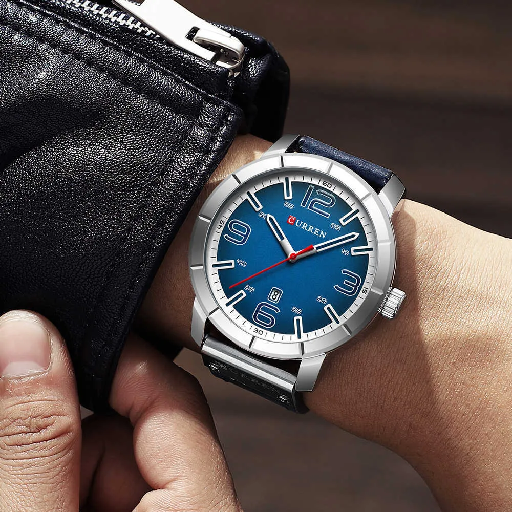 Nouveau 2019 montre-bracelet à Quartz hommes montres Curren Top marque montre-bracelet en cuir de luxe pour homme horloge Relogio Masculino hommes Hodinky Q02483