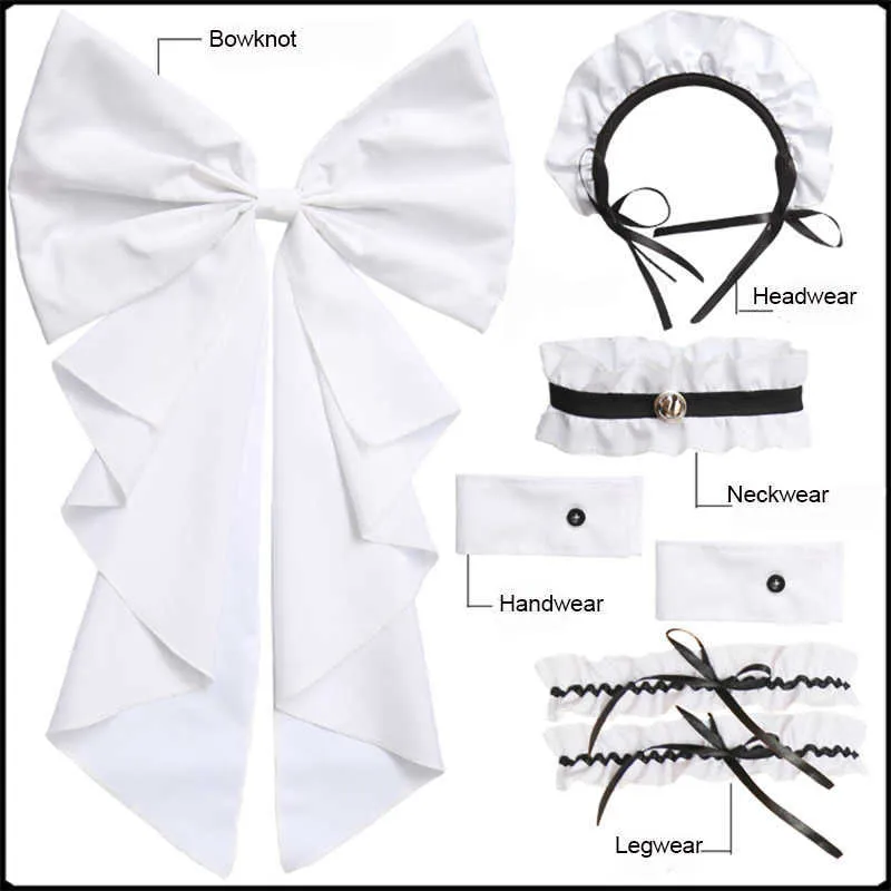 Black White Chocolate Halloween Costumes French Bowknot Maid Skirt Girls Woman Amine Cosplay Costume Waitress Party Costumes G09253793823