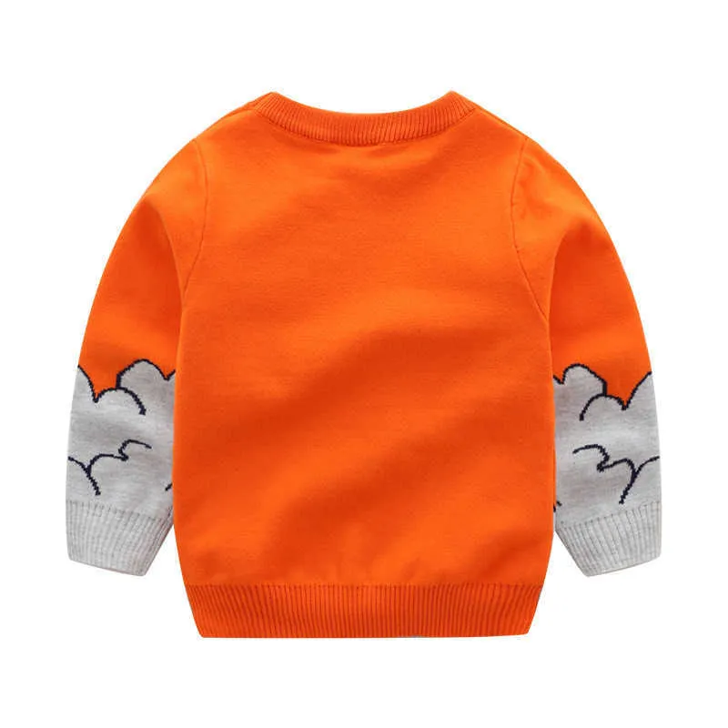 赤ちゃんの冬の服子供のセーターファッション男の子のセータートップスロケット女の子服210529
