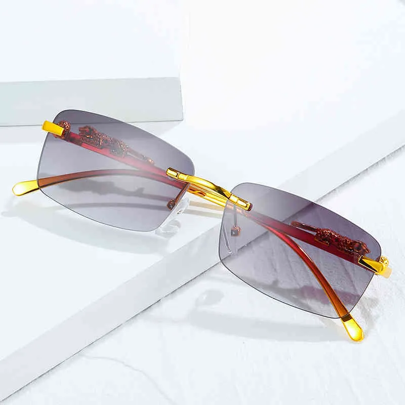 Дизайнерские солнцезащитные очки 10% скидки на роскошные дизайнерские дизайнеры Новые мужские и женские солнцезащитные очки 20% от металлической головки безрамные квадратные очки